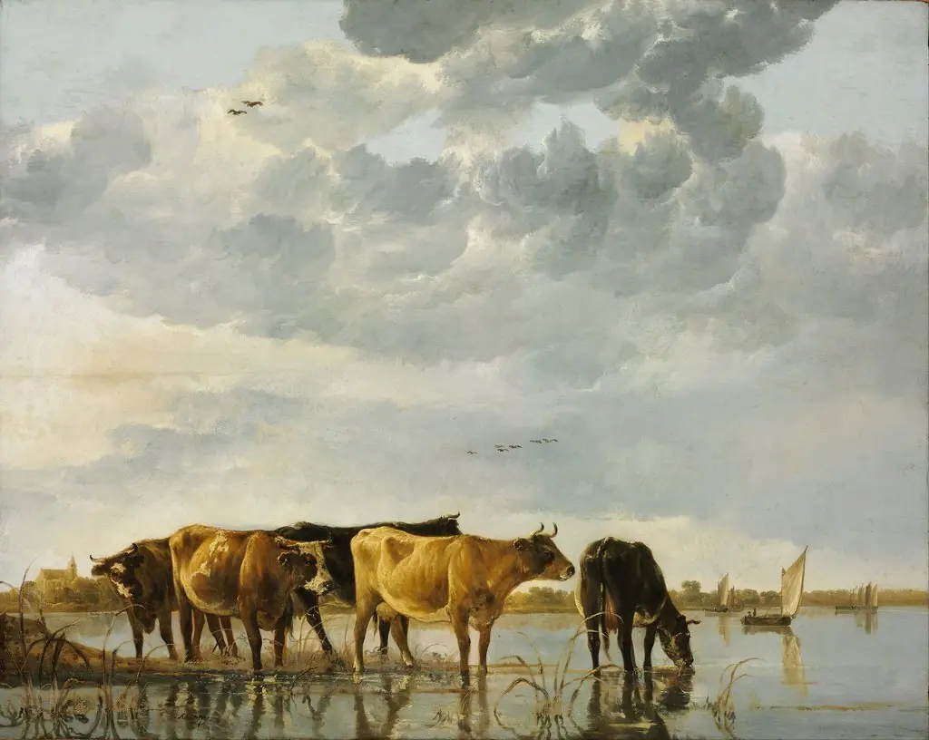 Cows in a River, by Aelbert Cuyp