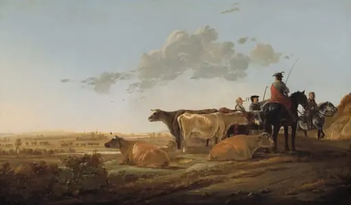 Landscape with Herdsmen, by Aelbert Cuyp