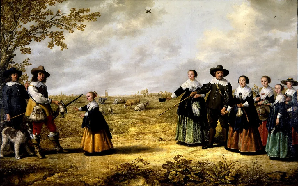 Portrait of a Family in a Landscape, by Aelbert Cuyp, oil, 1641
