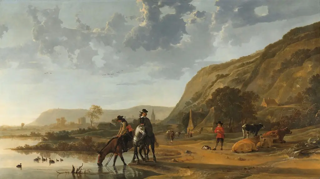 River Landscape with Riders, by Aelbert Cuyp