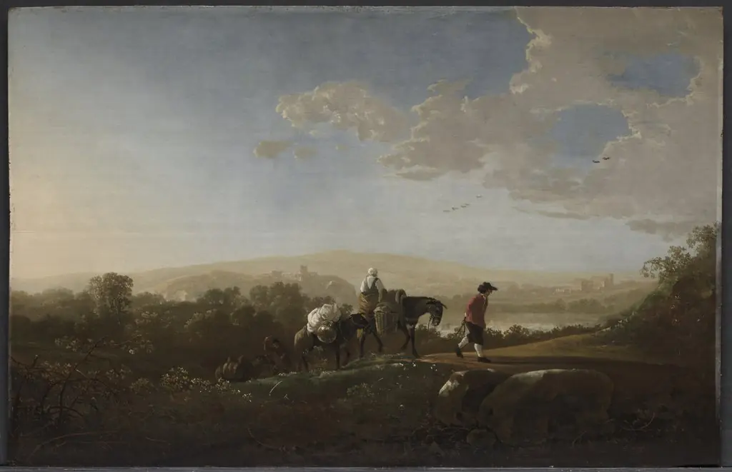 Travellers in Hilly Countryside, by Aelbert Cuyp