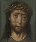 Christ as the Man of Sorrows; Reverse, Skull with date 1534, by Aelbrecht Bouts