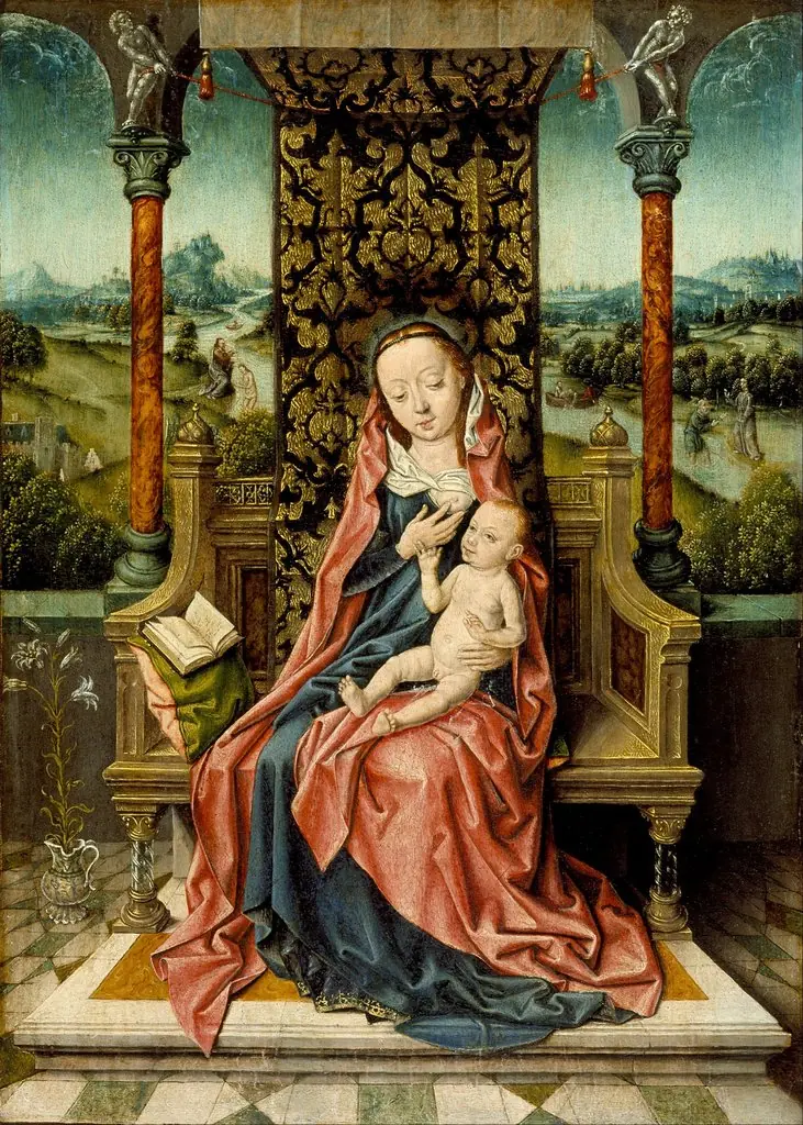 Madonna and Child Enthroned, by Aelbrecht Bouts