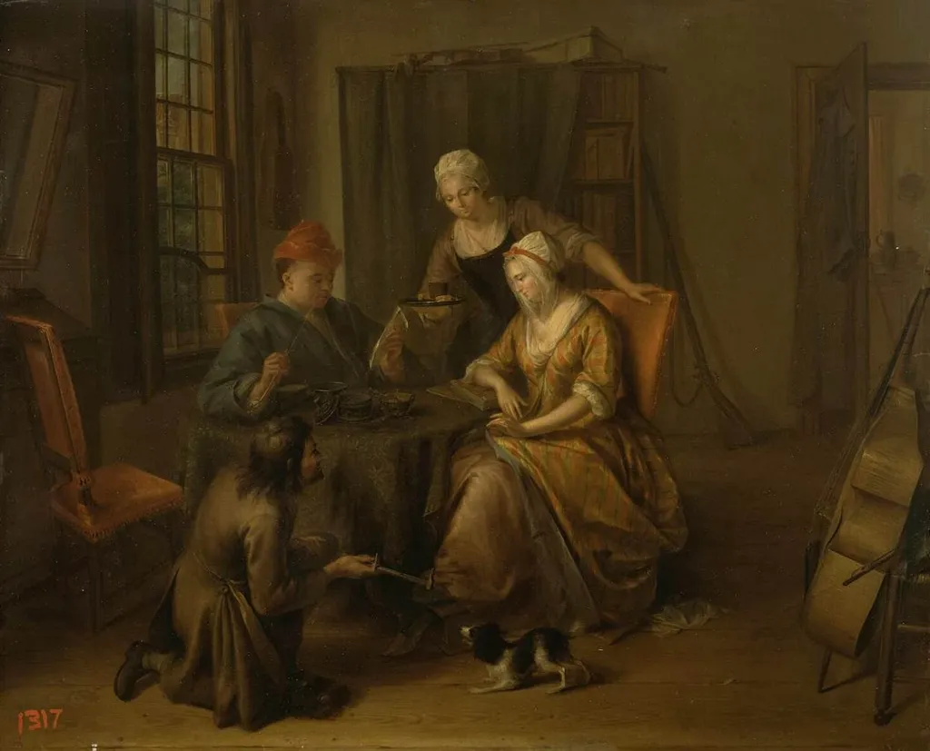 Shoemaker, by Aert Schouman, oil, 1735