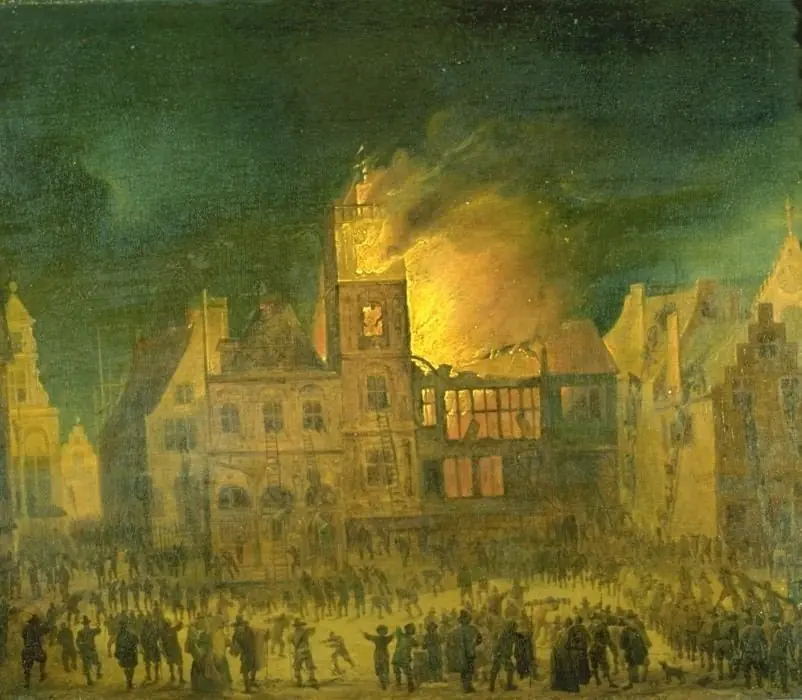 Fire in the Old City Hall of Amsterdam, by Aert van der Neer