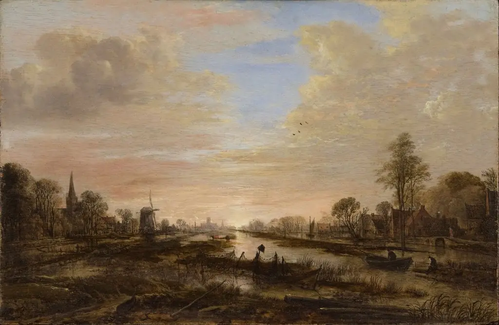 Landscape with a River at Twilight, by Aert van der Neer