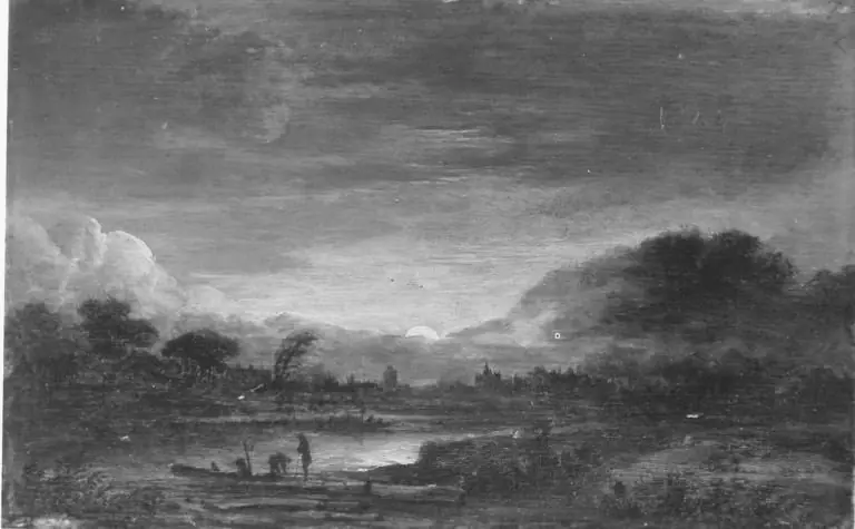 Mondscheinlandschaft (Art des), by Aert van der Neer