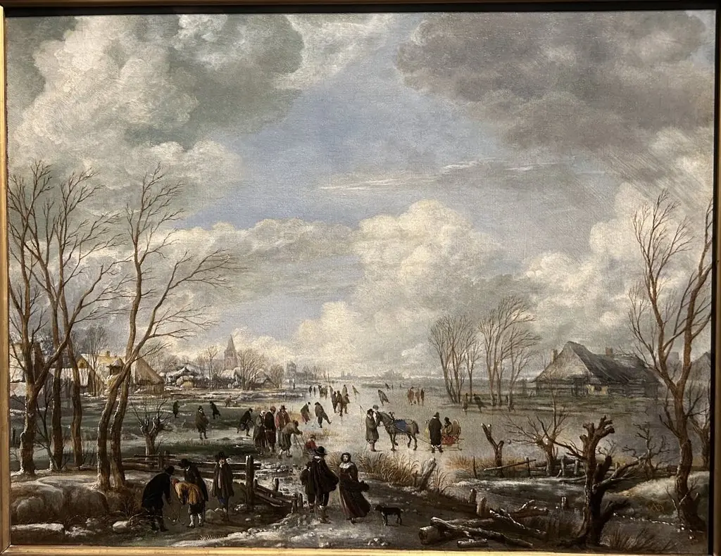 Winter pleasures, by Aert van der Neer, 1655