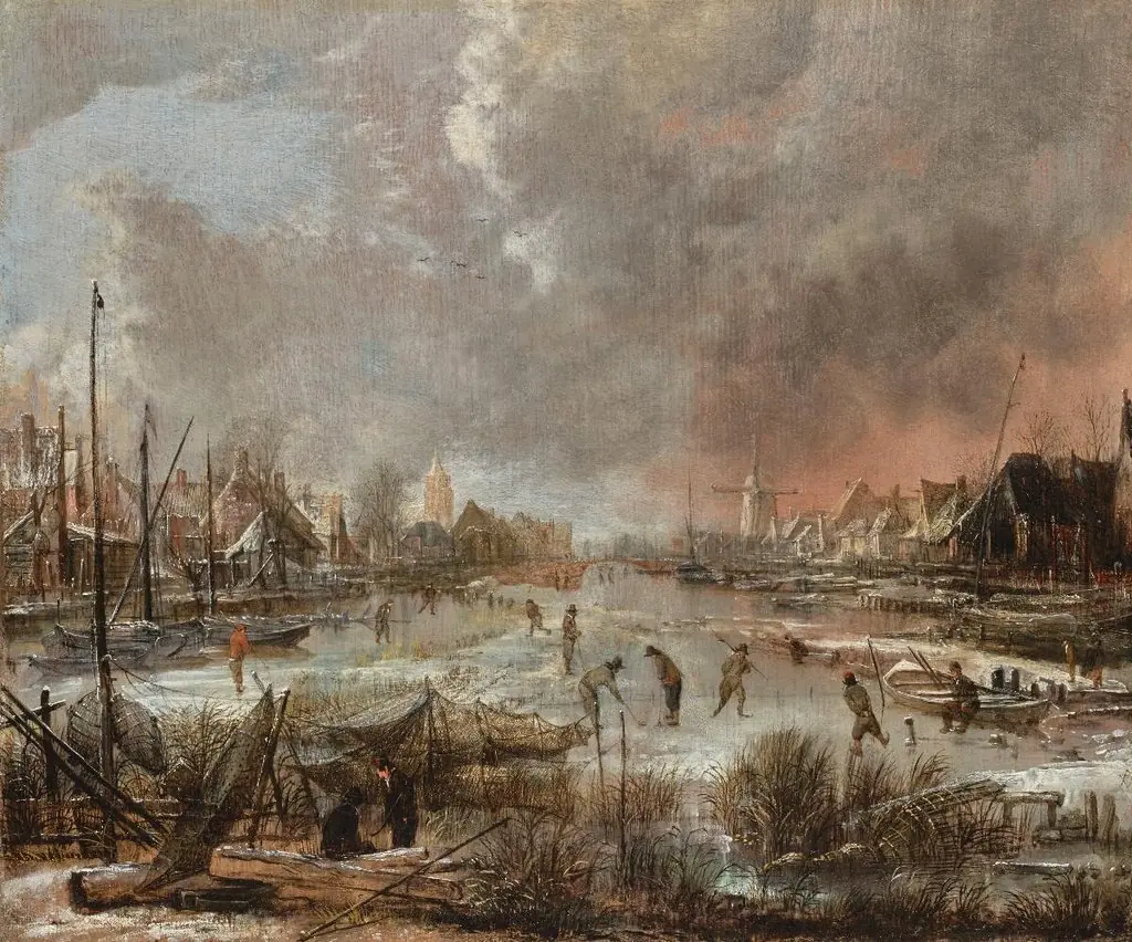 Winterlandschaft mit Feuersbrunst, by Aert van der Neer