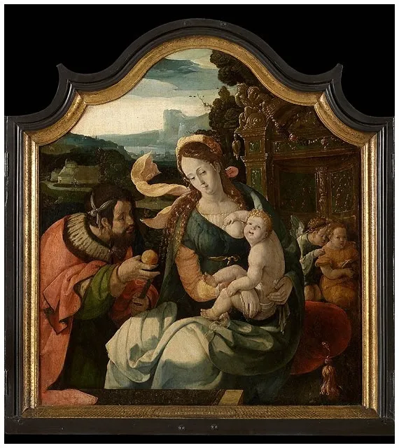 Holy Family, by Aertgen van Leyden, oil, 1535
