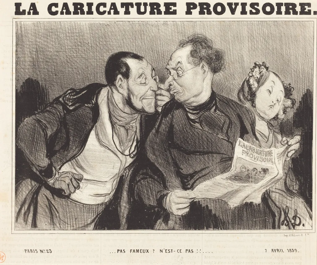 Pas fameux? N'est-ce pas!!..., by Honoré Daumier, ink, 1839