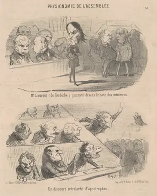 M. Laurent (de l'ardèche) Passant ..., by Honoré Daumier, ink, 1851