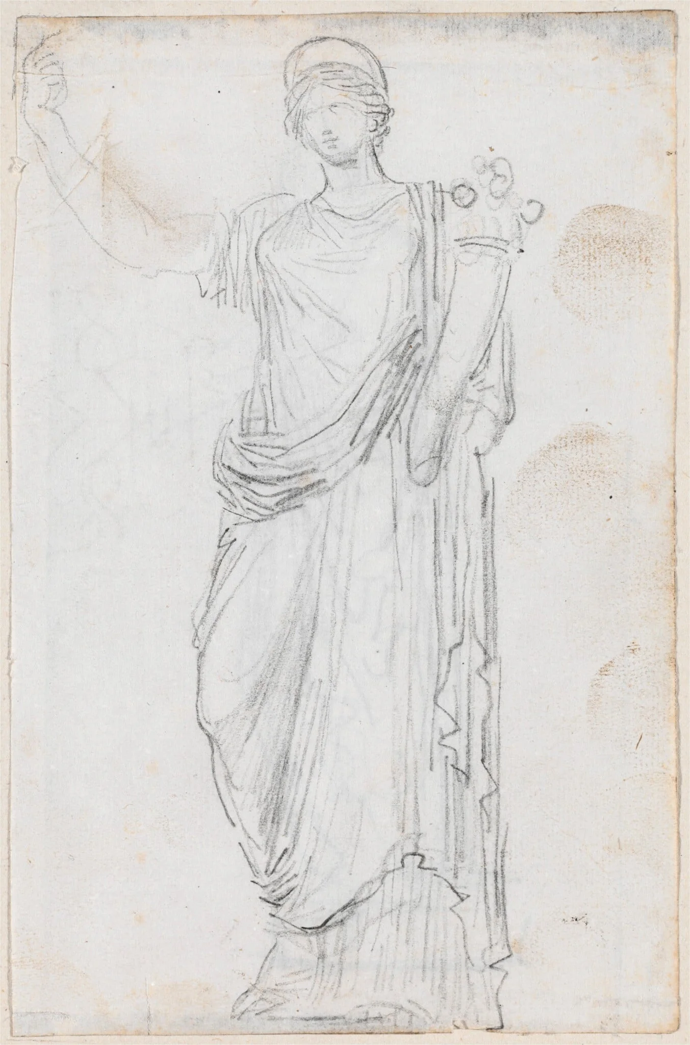 Statue of Abundance [recto], detail