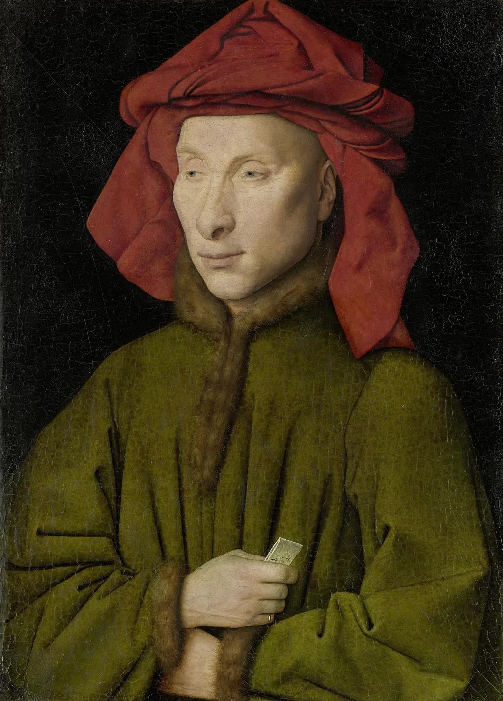 Portrait of Giovanni di Nicolao Arnolfini, by Jan van Eyck, oil, 1438