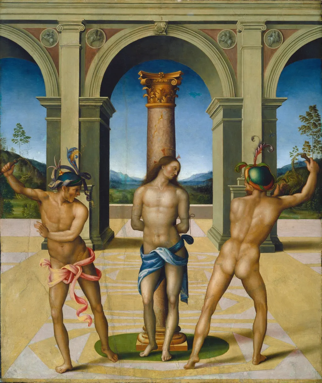 The Flagellation of Christ, by Francesco Bacchiacca, oil, 1514