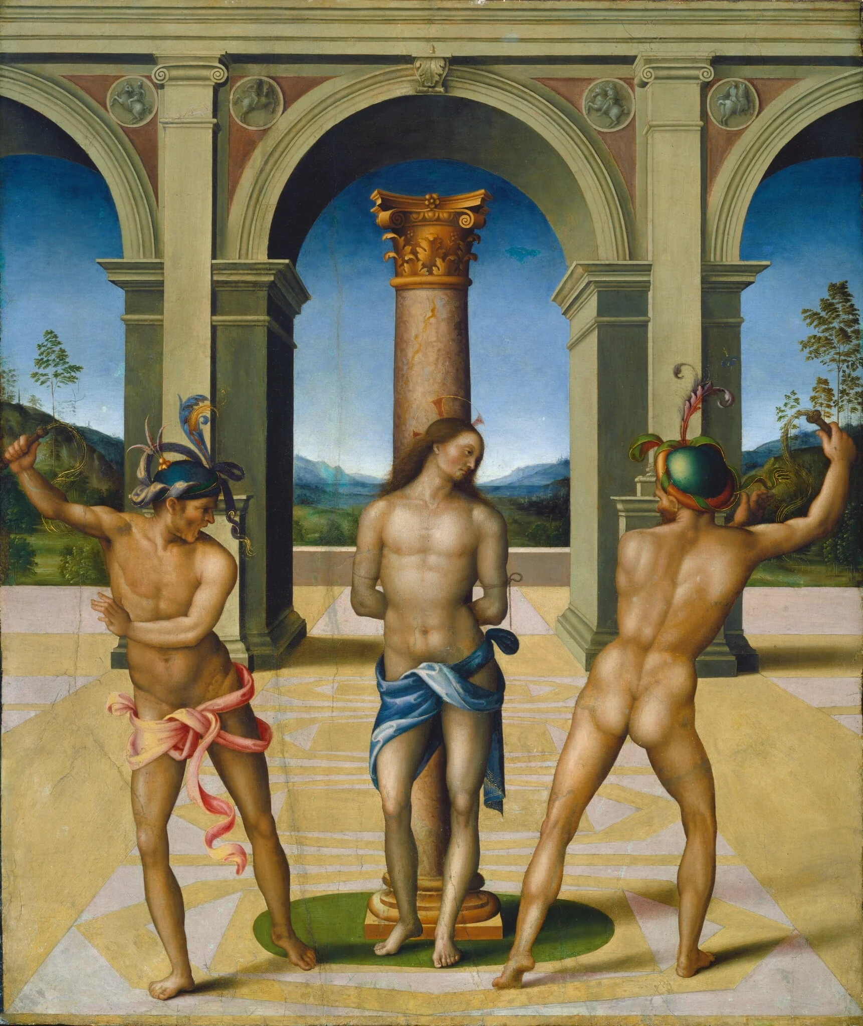 The Flagellation of Christ, detail