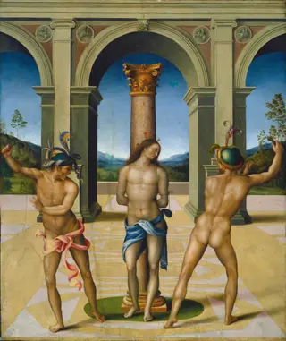 The Flagellation of Christ, by Francesco Bacchiacca, oil, 1514