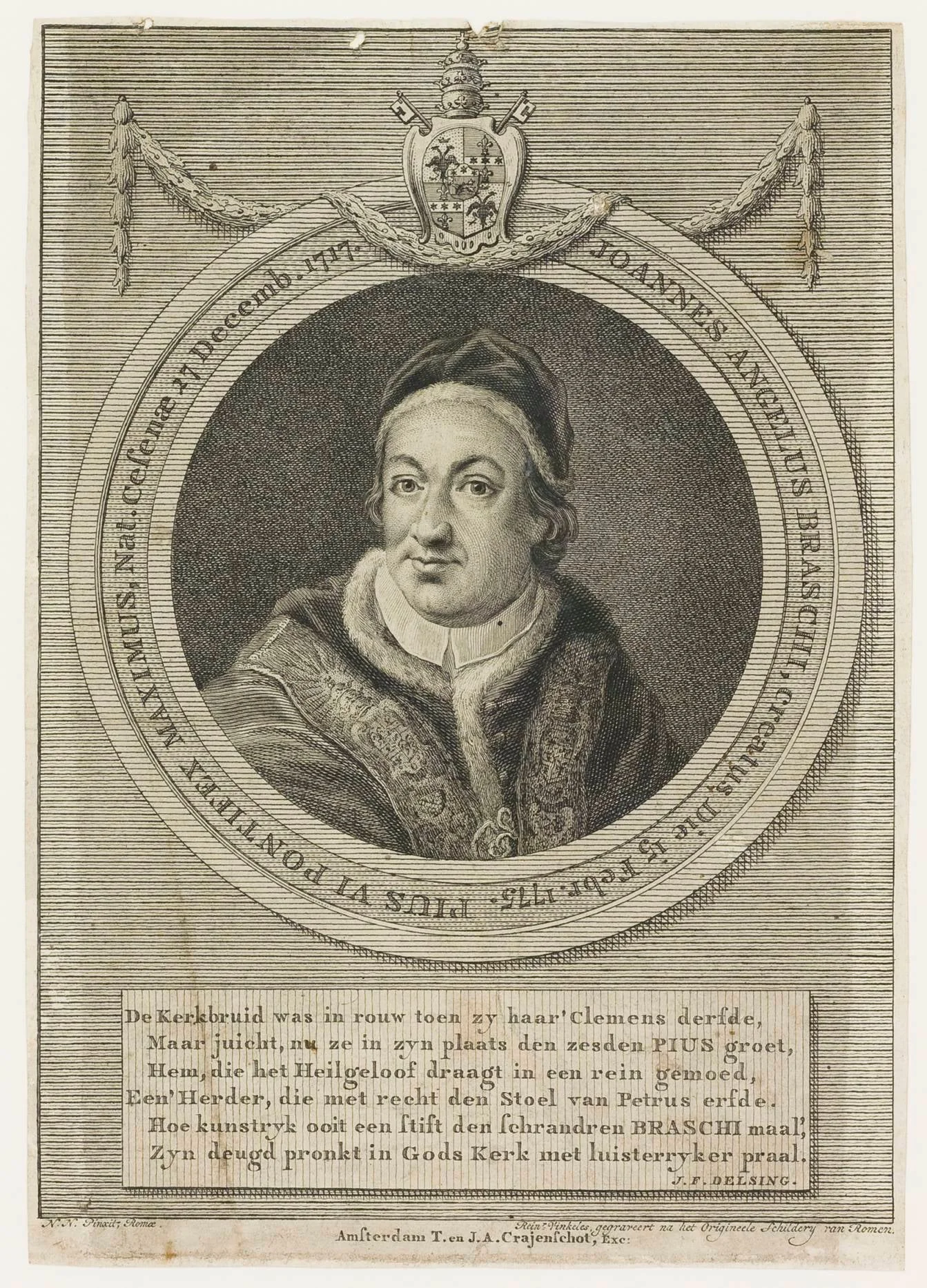 Joannes Angelus Braschi, detail