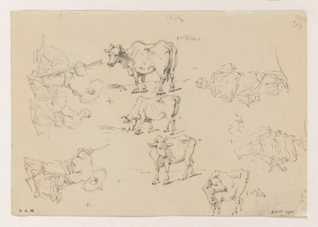 Figures and cattle, by George Chinnery, 1834