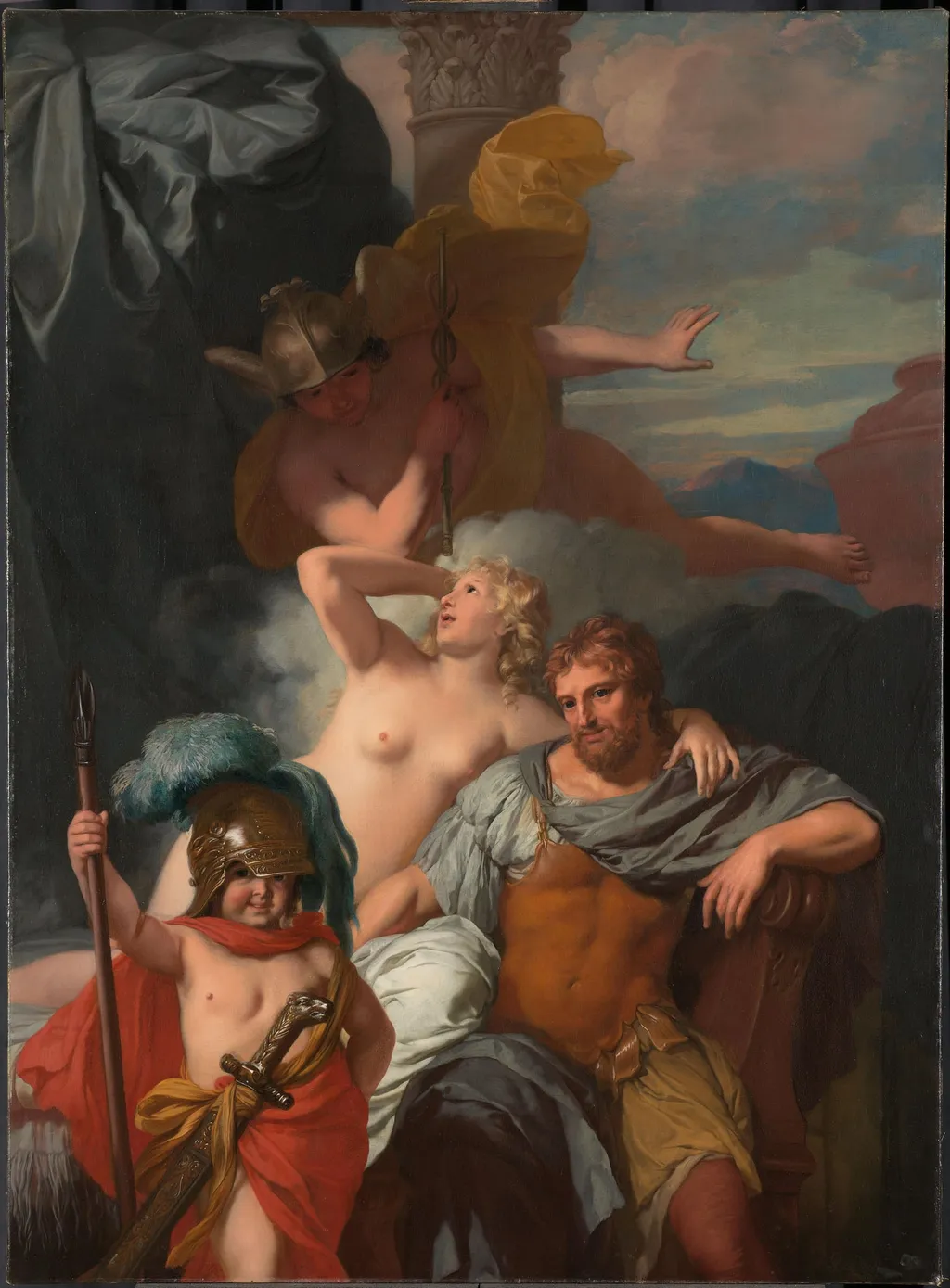 Mercurius gelast Calypso om Odysseus te laten vertrekken, by Gerard de Lairesse, unspecified, 1680