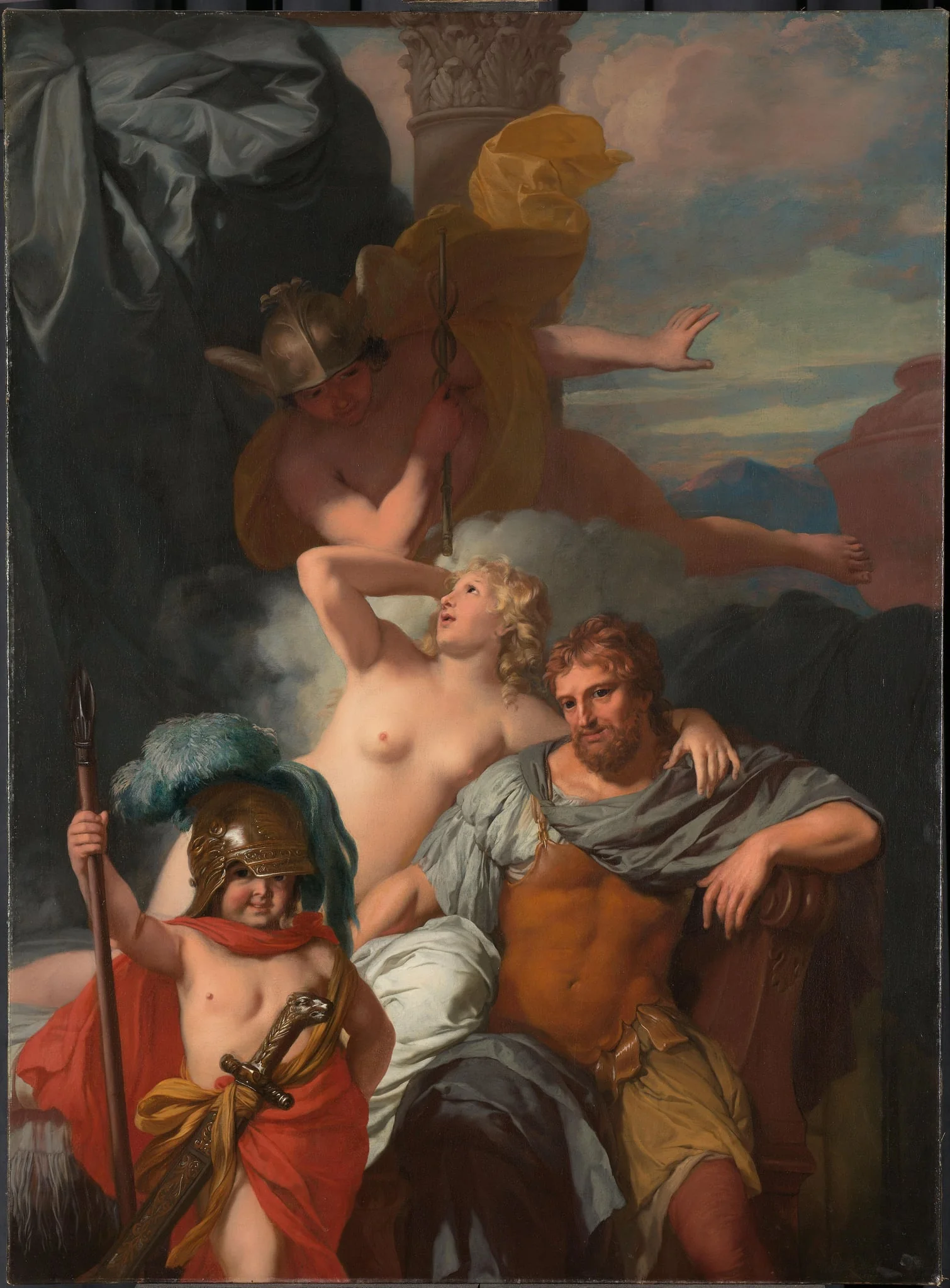 Mercurius gelast Calypso om Odysseus te laten vertrekken, detail