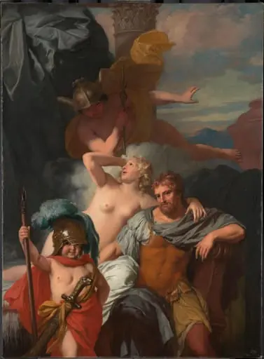 Mercurius gelast Calypso om Odysseus te laten vertrekken, by Gerard de Lairesse, unspecified, 1680