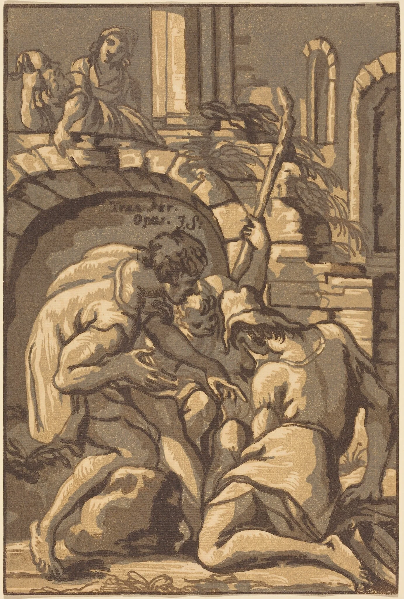 Two Shepherds and a Boy, detail