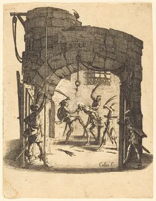 The Flagellation, by Jacques Callot, ink, 1624