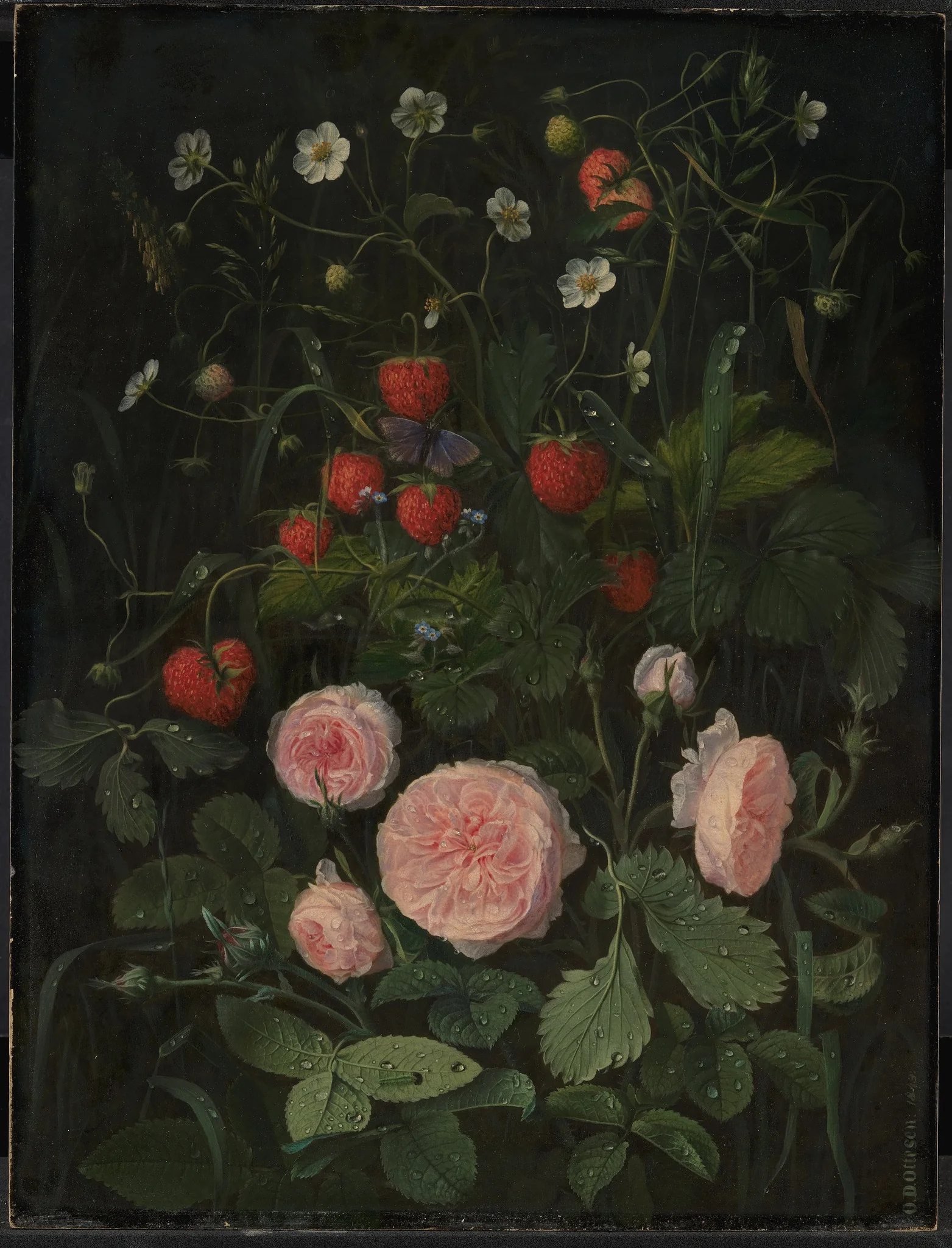 Roses and Strawberries, detail