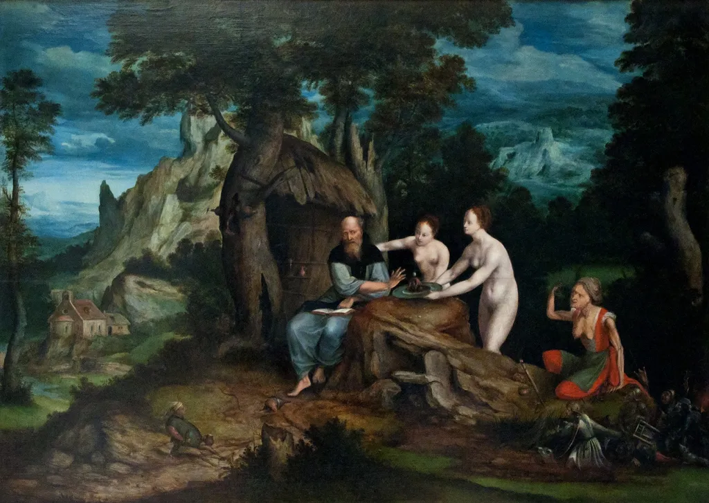 The Temptation of Saint Anthony, by Cornelis Massijs, oil, 1550