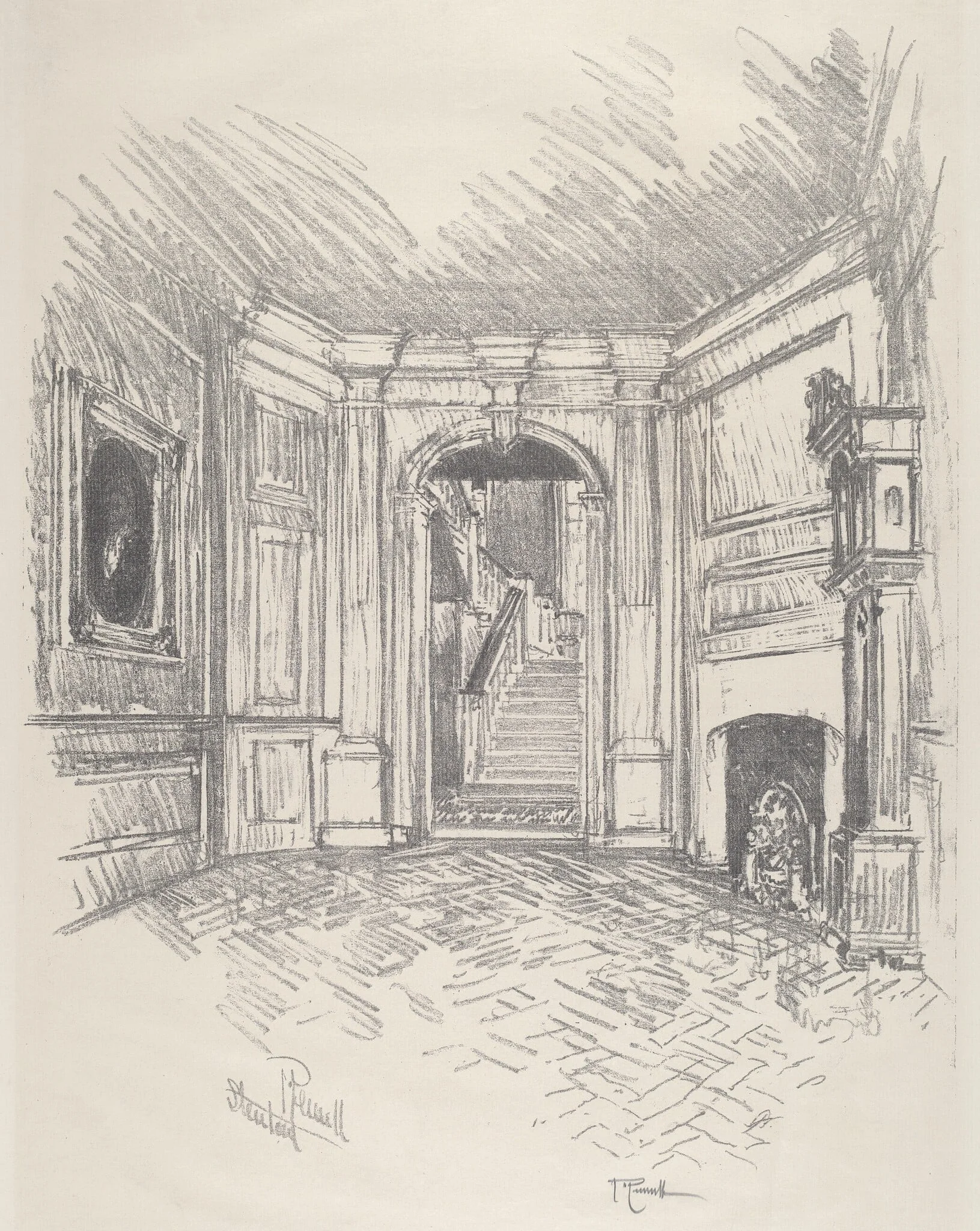 The Hall, Stenton, detail