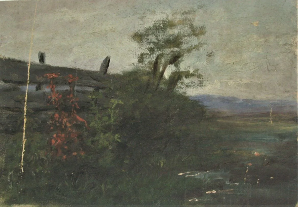 Pomi lângă râu, detail