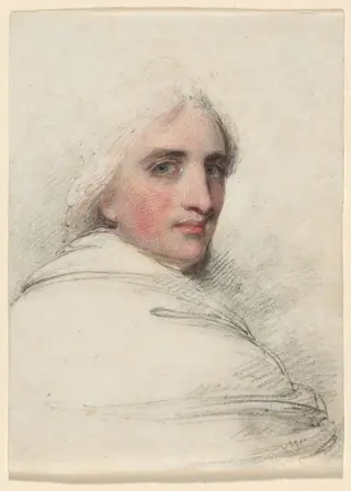 Head of a Man, by George Chinnery, watercolor, 1818