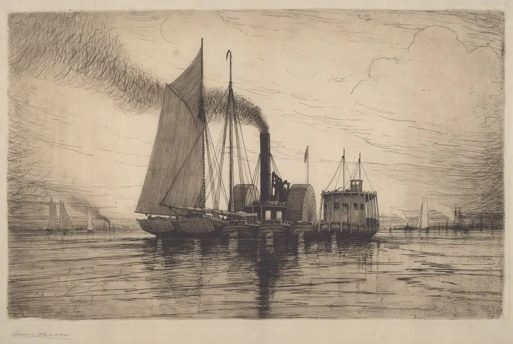 The Tow, by Henry Farrer, ink, 1881