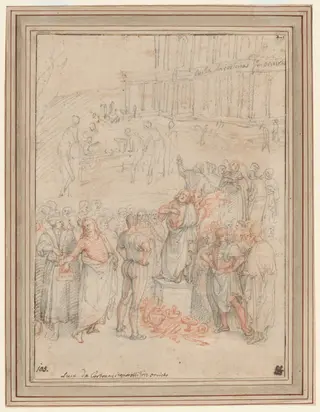 The Sermons and Deeds of the Antichrist, by Federico Zuccaro, chalk, 1570