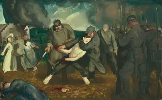 The Germans Arrive, by George Bellows, oil, 1918