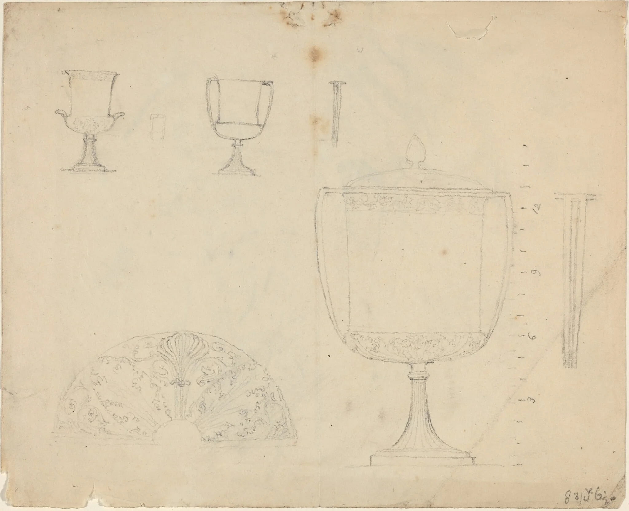 Sheet of Studies [recto and verso], detail