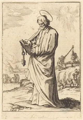 The Apostle Peter, by Jacques Callot, ink, 1626
