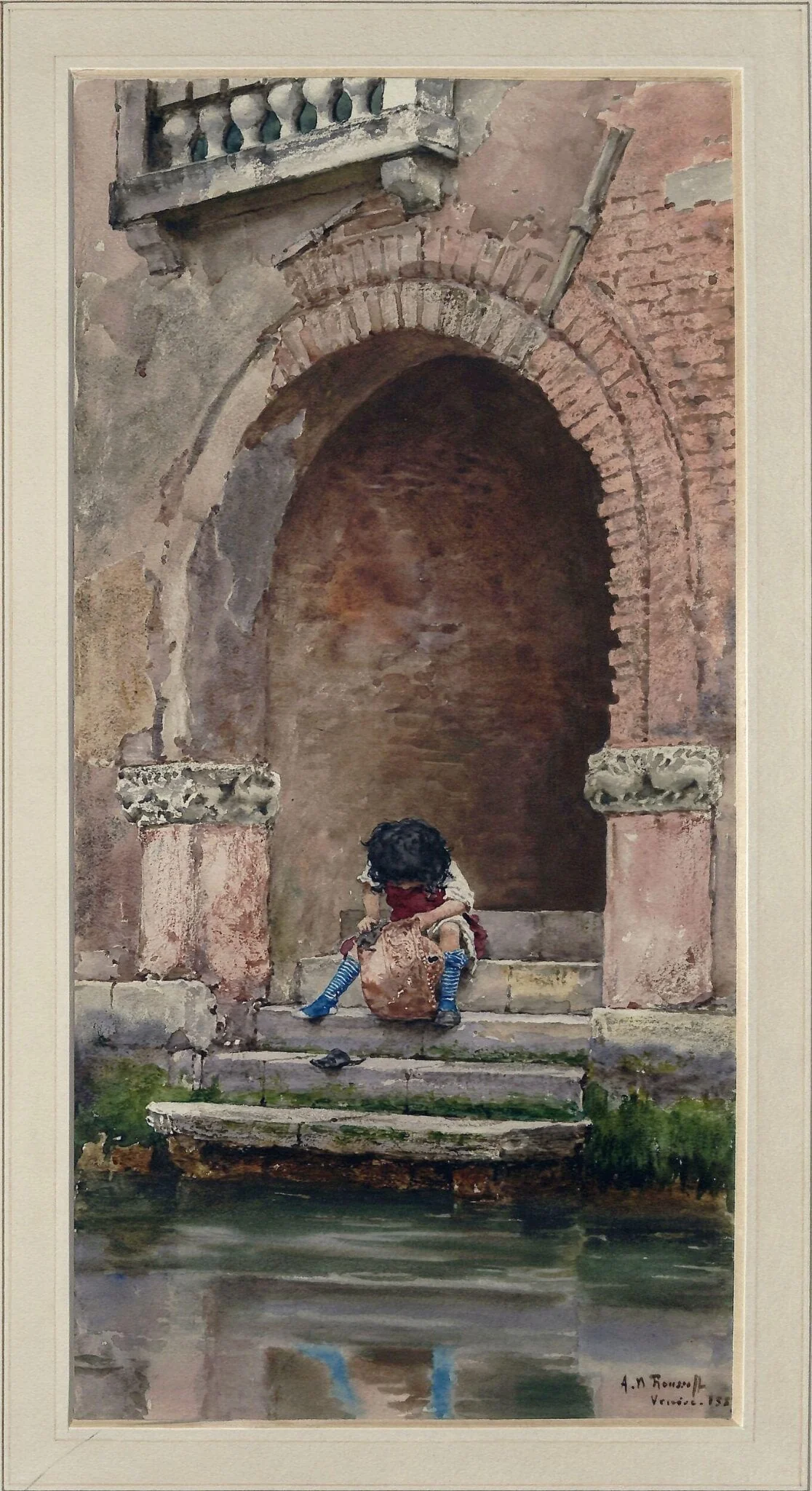 Canal Scene, Venice, detail