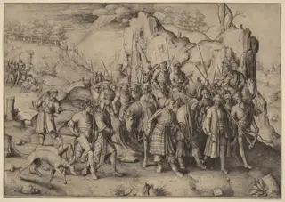 The Conversion of Saint Paul, by Lucas van Leyden, ink, 1509
