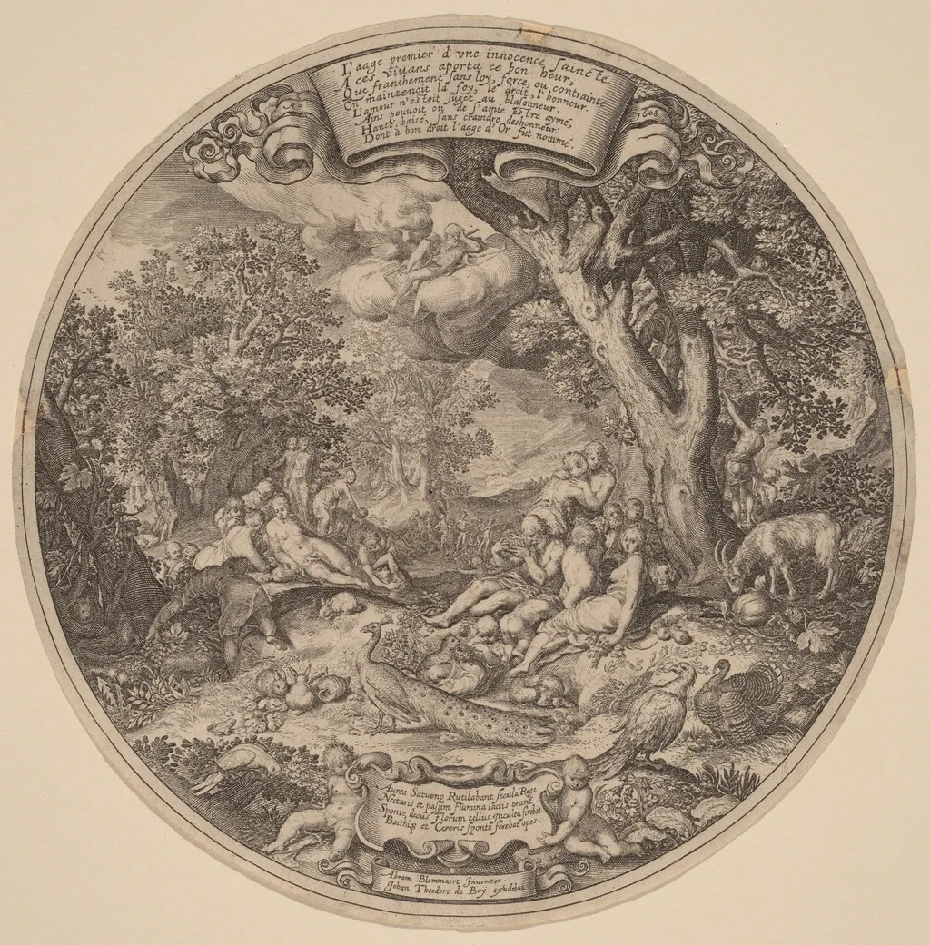 The Golden Age, by Johann Theodor de Bry, ink, 1608