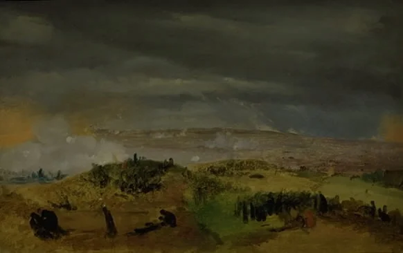 The Battle of Isted 25 July 1850. Study, detail