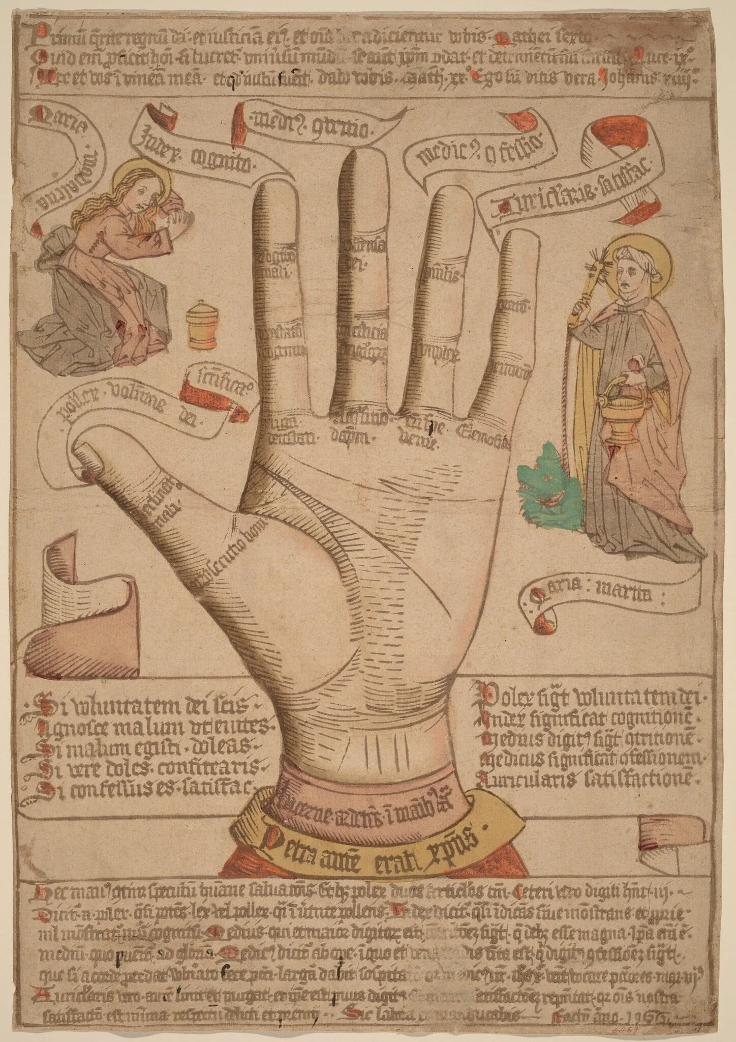 The Hand as the Mirror of Salvation, detail