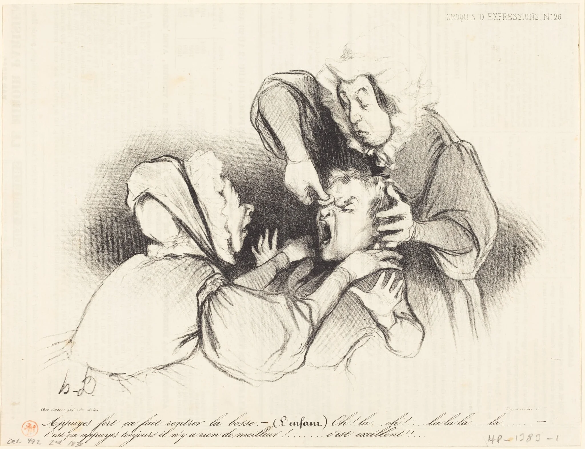 Appuyez fort, ça fait rentrer la bosse..., detail