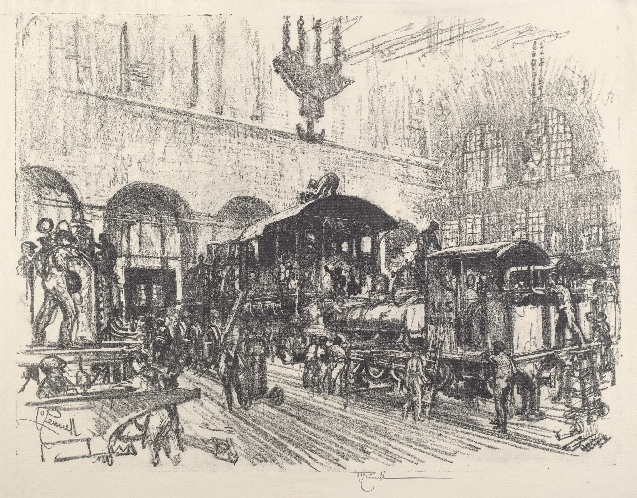 Making War Locomotives, detail