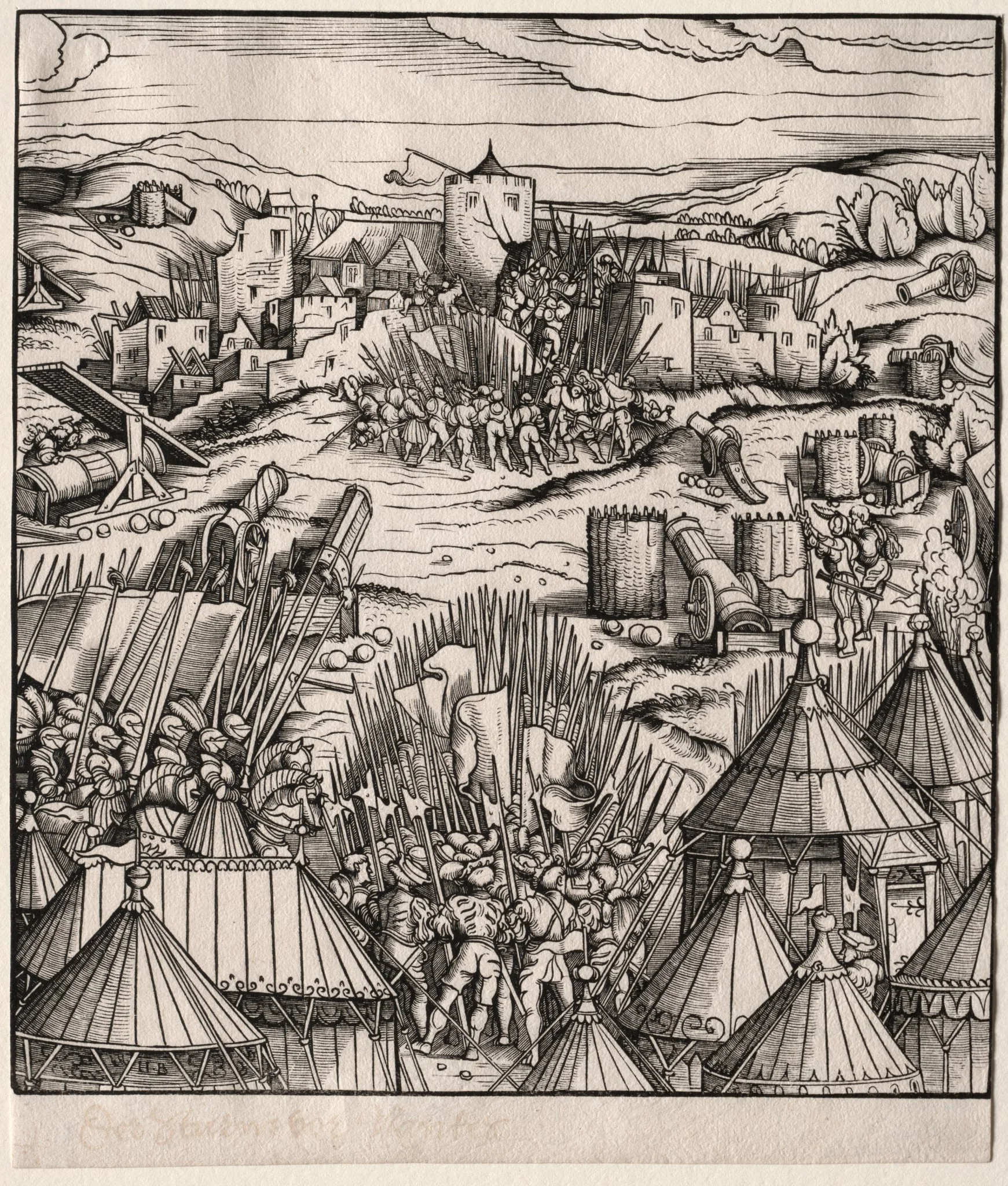 The Storming of Nantes, detail