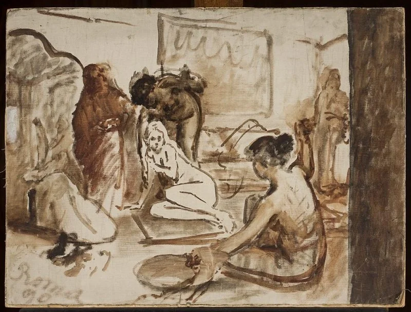 Sketch for the 1st composition of the painting “Potocka in Bakhchisaray”, detail