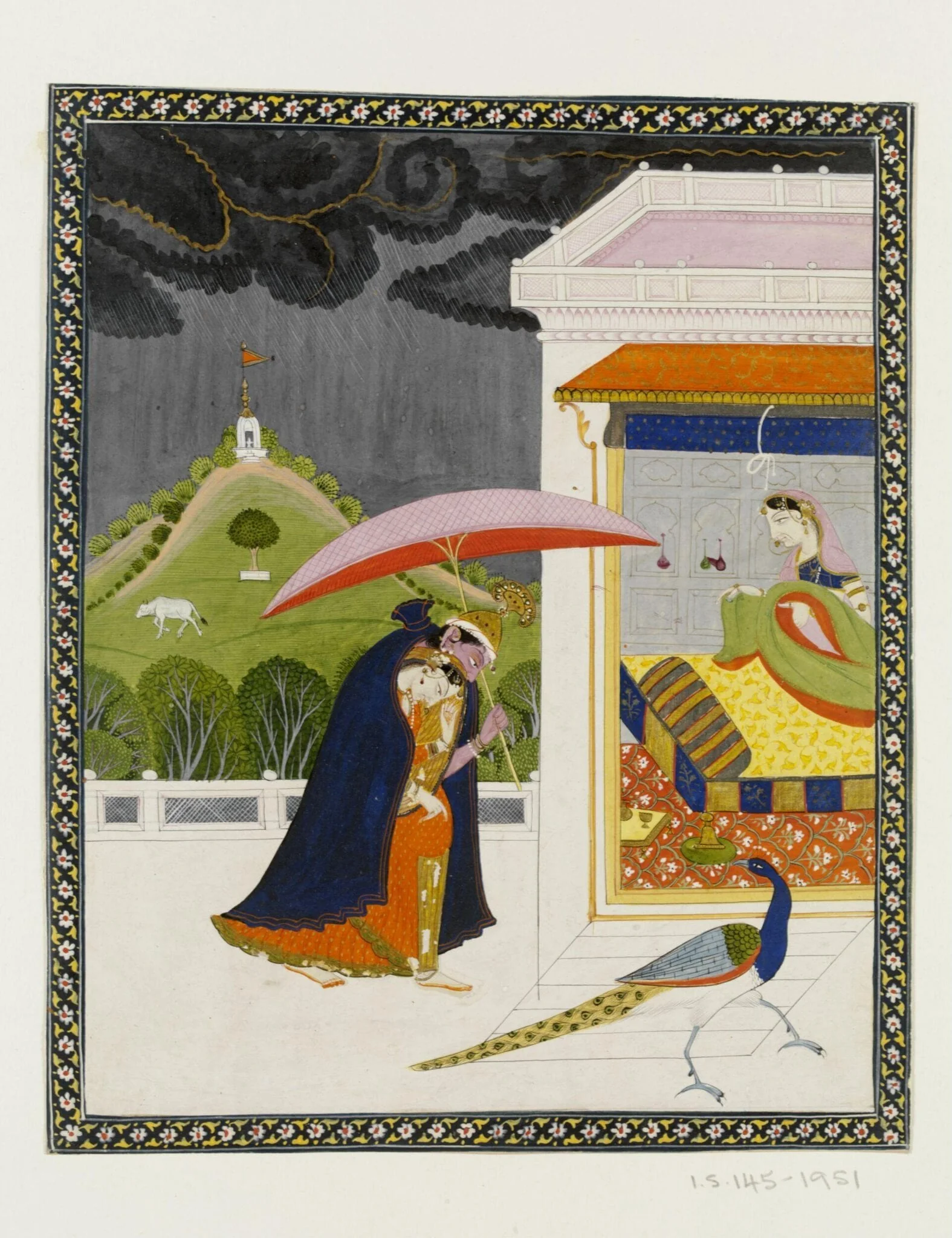 Radha and Krishna, detail