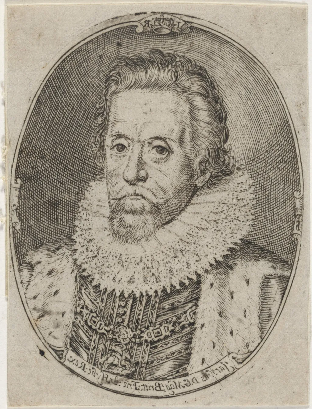 James I, King of England, by Simon van de Passe, ink, 1621