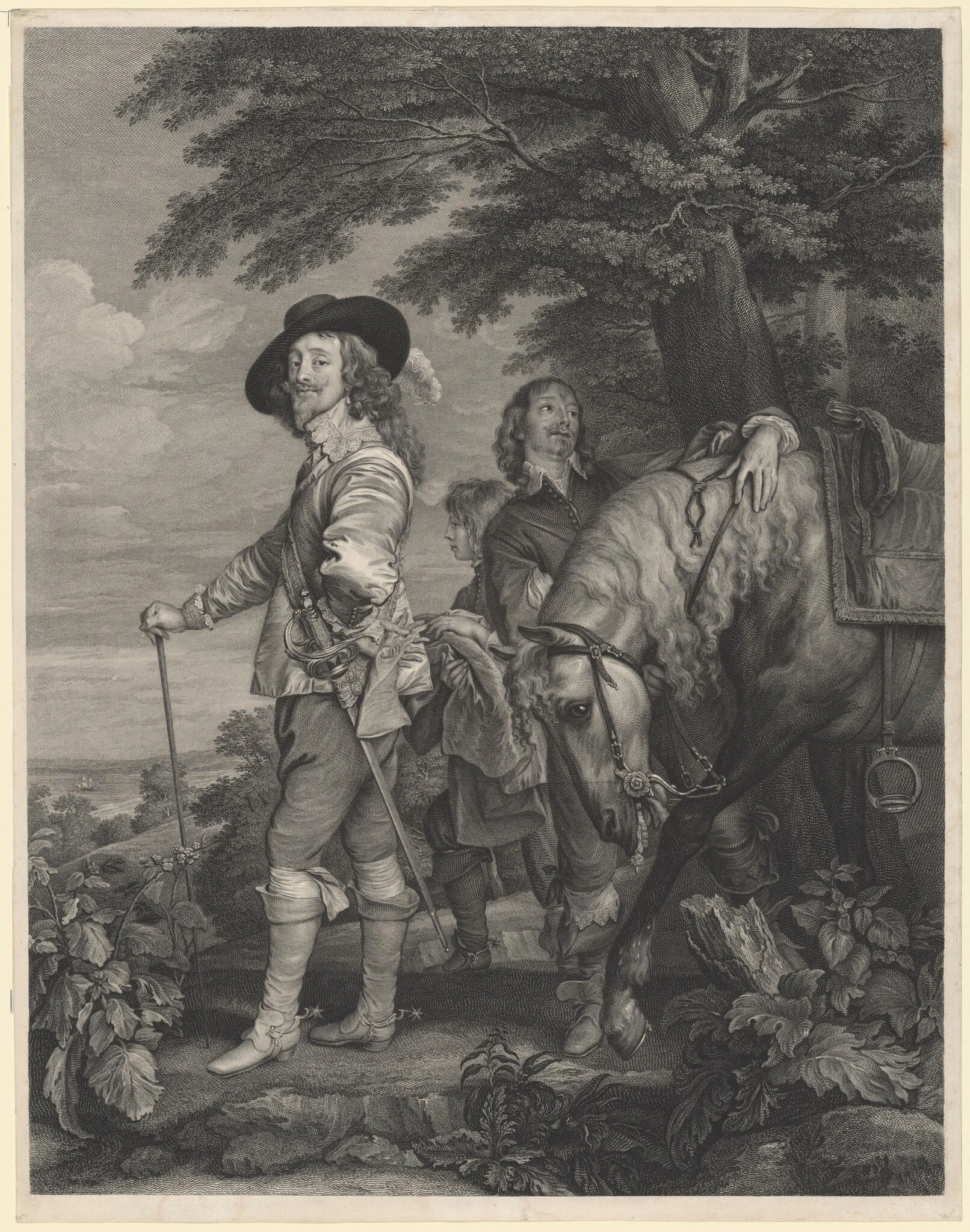 Charles I of England and the Duke of Hamilton, detail